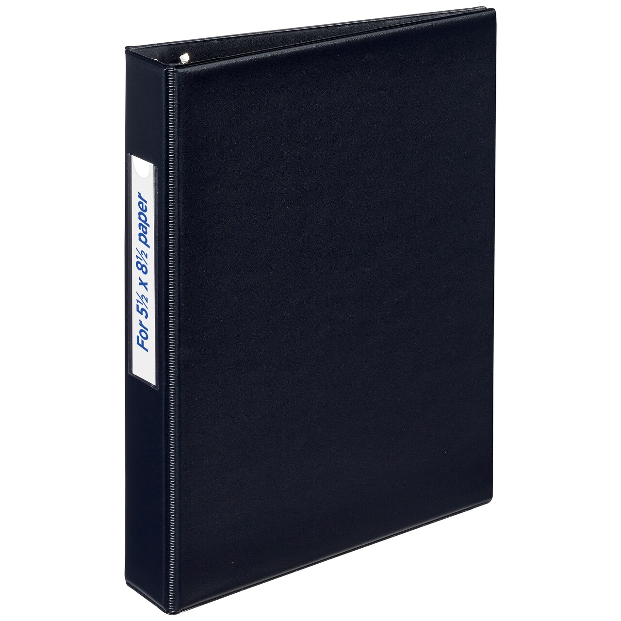 Avery Mini 3 Ring Binder, Holds 5.5" x 8.5" Paper, 1" Round Rings, 175-Sheet Capacity, 1.4 Inch Wide Spine, Label Holder, 1 Black Binder (27257)